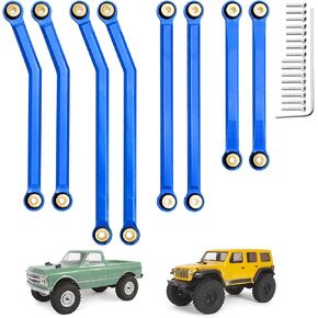 مجموعة وصلات توجيه عالية الخلوص من GoHobby للمحور SCX24 C10 AXI00001 Wrangler JLU AXI00002، 8 قطع (أحمر) in Kuwait
