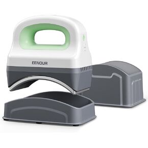 EENOUR Hat Press Machine, Mini Heat Press for Caps with 3 Heating Levels & Auto-Off, Handheld Cap Easy Press with 3"×5.5" Arched Heating Plate for 6-8 Hat Size, 19-26 Girth