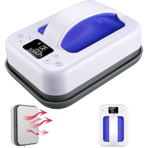 Heat Press Small Heat Press Machine for Heating Transfer, 7 × 4.8 inch Portable Easy Press Mini Heat Press for DIY T Shirts, Hats, Bags.etc(Blue) in Saudi Arabia