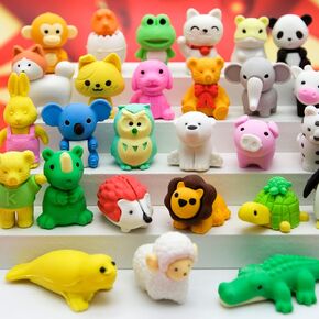 70 pcs Animal Erasers Desk Pets for Kids Classroom Prizes, Puzzle Erasers Take Apart Erasers Animals Pencil Erasers for Class Treasure Box,Party Favors,Easter Egg Stuffers,Back to School Supplies in Saudi Arabia