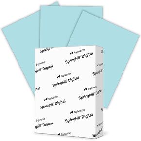 Springhill 8.5" x 11" Green Colored Cardstock Paper, 67lb Vellum Bristol, 147gsm, 250 Sheets (1 Ream) – Premium Lightweight Cardstock, Vellum Printer Paper with Textured Finish – 046000R