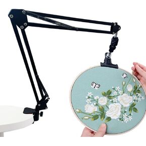 حامل طوق التطريز YUBAIHUI، حامل طوق التطريز المعدني القابل للتعديل 360 درجة، حامل غرز متقاطعة، ملحقات لوازم الغرز المتقاطعة in Kuwait