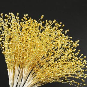 100 Pieces String Pearl Sticks Pearls for Crafts, Artificial Pearls String Beads for Wedding Bridal Flower Bouquet, Wedding Party Table Decor, Corsage, Christmas Garland, DIY Accessories (White)
