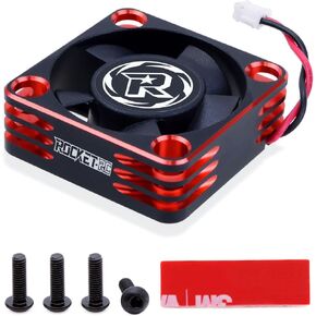 مروحة تبريد محرك RC، 28000 دورة في الدقيقة ESC مروحة تبريد محرك ألومنيوم بدون فرشاة لسيارة RC 1/8 1/10 Turbo Esc A3 (برتقالي أسود) in Kuwait