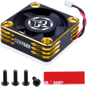 Rc Motor Cooling Fan 28000RPM Motor Heat Sink Surpass Hobby Turbo ESC A3 Cooling Fan for 1/10 1/8 RC Car (Gold&Black)