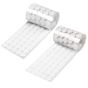 Self Adhesive Dots,1700pcs(850 Pairs) 0.59 Inch Diameter Strong Sticky Back Hook Nylon, 15mm Loop Strips with Waterproof Glue Tapes, Perfect for School,Office, Home(White)