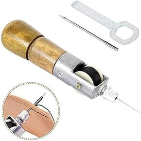 DIY أداة يدوية الصنع قفل مصنع غرزة عدة إصلاح الأحذية قماش جلد إصلاح الخياطة Awl التلقائي الحرفية سوبر نحت الشمع خط اليد الفن اثنين إبرة آلة in Kuwait