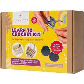 مجموعة تعلم الكروشيه للمبتدئين مع خيوط تي شيرت. ابدأ بسرعة وسهولة. ابتكر 3 تصميمات بنمط بوهو. حقيبة كتف ومحفظة وقواعد أكواب. تعليمات ودروس فيديو للبدء. in Kuwait