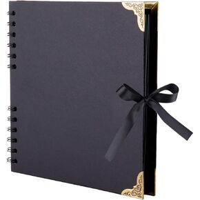 Scrapbook (8 x 8 inch) Scrapbook Album 60 Pages Ideal for Your DIY Scrapbooking Albums Wedding and Anniversary Family Photo Album (brown)