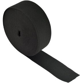Jmkcoz Black Springy Stretch Knitting Sewing Elastic Spool Elastic Bands, 1.5 Inch x 11 Yard High Elasticity Heavy Stretch Sewing Tools