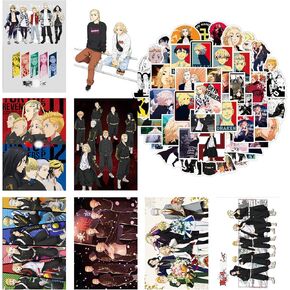 MiodiyaArt Anime Bleach Poster 8 Pcs (with 50 pcs Anime Stickers) 16.5 x 11.5 inch Wall Decor Anime Merch Art Prints HD Posters for Fans in Saudi Arabia