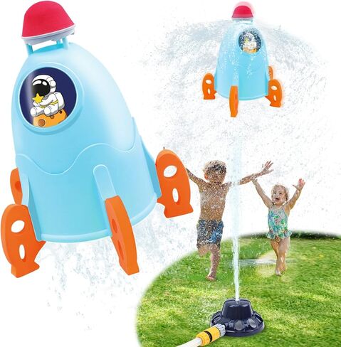 Alloytop Water Sprinkler for Kids - Kids Outdoor Water Toys, Rocket Launcher for Kids with Launching Base, Science Stem Kits and Outside Summer Toys for Kids Ages 8-12 Birthday Gifts for Boys Girls in Kuwait