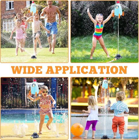 Alloytop Water Sprinkler for Kids - Kids Outdoor Water Toys, Rocket Launcher for Kids with Launching Base, Science Stem Kits and Outside Summer Toys for Kids Ages 8-12 Birthday Gifts for Boys Girls in Kuwait