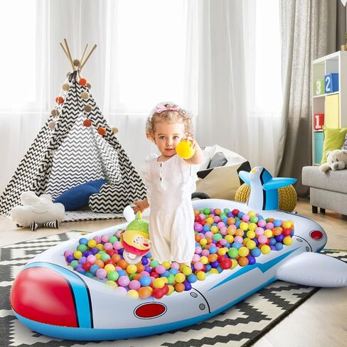 جوسين سبرينكلر للأطفال ألعاب مائية في الهواء الطلق، وسادة سبلاش للأطفال، حمام سباحة قابل للنفخ للأطفال الصغار، يتضمن 4 ألعاب حمام على شكل بط مطاطي، هدايا عيد ميلاد للأولاد والبنات - مركبة فضائية in Kuwait