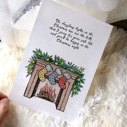 Christmas Clear Stamps Decorative Xmas Theme Winter Blessing Sentiment Words, Snowflake Clear Rubber Scrapbooking Stamps with Sentiment for Card Making DIY Photo Album in Kuwait