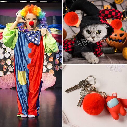 100 Pieces 2 Inch Red Pom Poms Halloween Faux Fur Pompom Ball Large Acrylic Pompoms Crafts Holiday Pom Balls Fluffy Plush Pompom for DIY Craft Halloween Day Costume Supplies Party Decorations in Kuwait