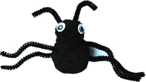 1.2 inch Black Pom Poms Balls Pompom (100 Pack) with Wiggle Eyes for Arts and Crafts in Kuwait