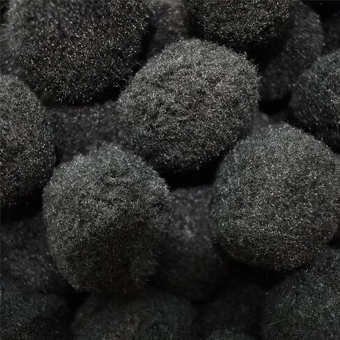 1.2 inch Black Pom Poms Balls Pompom (100 Pack) with Wiggle Eyes for Arts and Crafts in Kuwait