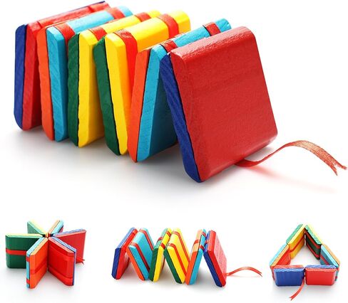 Boxgear Colorful Retro Flip Ladder Wooden Flap Ladder Blocks Sensory Fidget Learning Toy Magical Illusion Toys in Kuwait