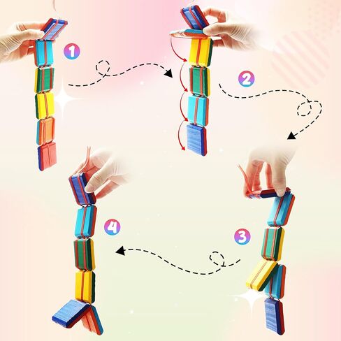 Boxgear Colorful Retro Flip Ladder Wooden Flap Ladder Blocks Sensory Fidget Learning Toy Magical Illusion Toys in Kuwait