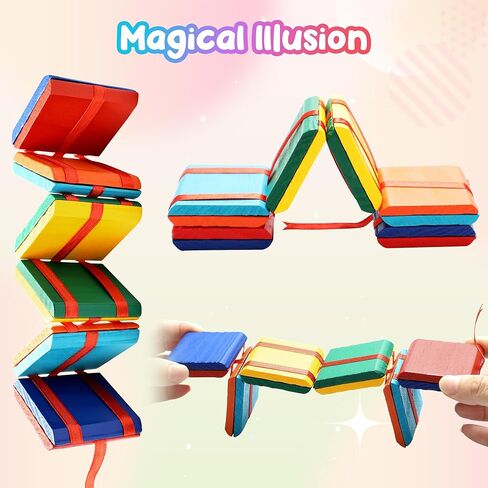 Boxgear Colorful Retro Flip Ladder Wooden Flap Ladder Blocks Sensory Fidget Learning Toy Magical Illusion Toys in Kuwait