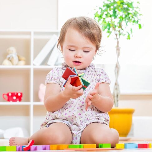 Boxgear Colorful Retro Flip Ladder Wooden Flap Ladder Blocks Sensory Fidget Learning Toy Magical Illusion Toys in Kuwait