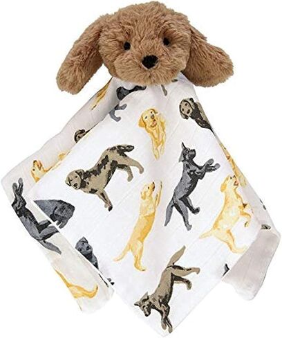 Mud Pie Golden Retriever Woobie Lovey Blanket, Plush Baby Security Blanket with Chime Rattle and Minky Lining in Saudi Arabia