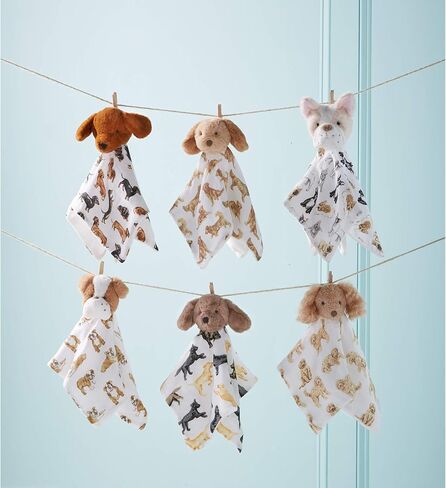 Mud Pie Golden Retriever Woobie Lovey Blanket, Plush Baby Security Blanket with Chime Rattle and Minky Lining in Saudi Arabia
