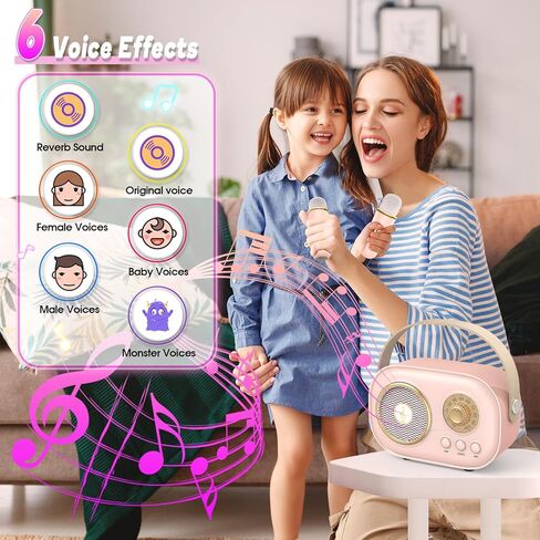 آلة ميكروفون الكاريوكي للأطفال: ألعاب الأطفال الموسيقية من Delighkidz، هدايا عيد الميلاد لعمر 4 5 6 7 8 9 10 11 12+ سنة من الفتيات المراهقات والبالغين هدايا عيد ميلاد للأطفال من سن 4 إلى 12 عامًا in Kuwait