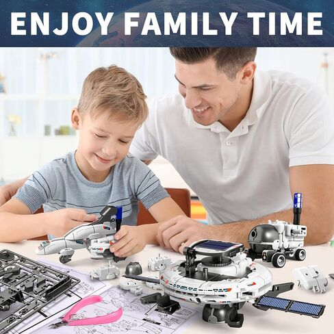 Lucky Doug STEM Projects للأطفال الذين تتراوح أعمارهم بين 8-12 12-16، 6 في 1 مجموعات العلوم الجذعية للأولاد والأطفال، مجموعة الروبوتات الشمسية ألعاب الفضاء هدايا عيد الميلاد لـ 8 9 10 11 12 13 14 15 16 عامًا للأولاد والبنات والمراهقين in Kuwait