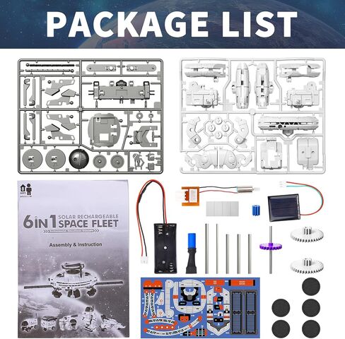 Lucky Doug STEM Projects للأطفال الذين تتراوح أعمارهم بين 8-12 12-16، 6 في 1 مجموعات العلوم الجذعية للأولاد والأطفال، مجموعة الروبوتات الشمسية ألعاب الفضاء هدايا عيد الميلاد لـ 8 9 10 11 12 13 14 15 16 عامًا للأولاد والبنات والمراهقين in Kuwait