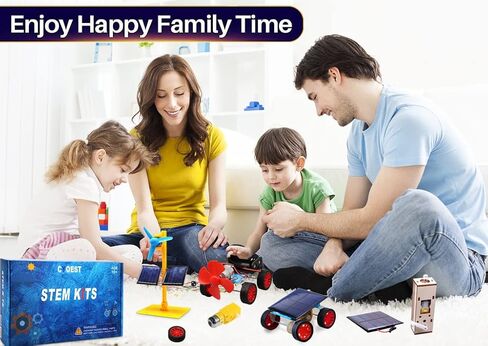 مجموعات علمية للاطفال من سن 8 الى 12 سنة، مشاريع ستيم للاولاد، العاب تجارب شمسية هدايا للاولاد والبنات من سن 8-14 سنة، مشروع علوم بناء محرك كهربائي 4 في 1 للمراهقين 9 10 11 12 13 in Kuwait
