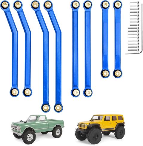 مجموعة وصلات توجيه عالية الخلوص من GoHobby للمحور SCX24 C10 AXI00001 Wrangler JLU AXI00002، 8 قطع (أحمر) in Kuwait