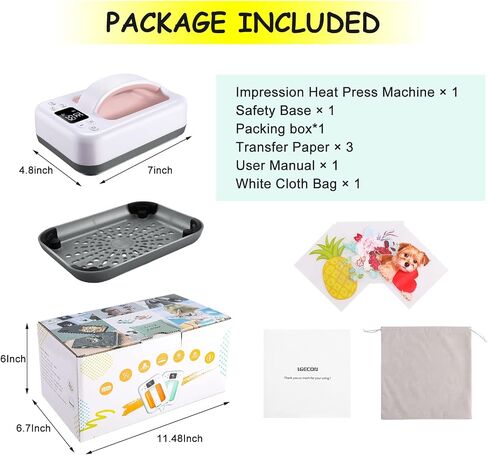 Heat Press Small Heat Press Machine for Heating Transfer, 7 × 4.8 inch Portable Easy Press Mini Heat Press for DIY T Shirts, Hats, Bags.etc(Blue) in Kuwait