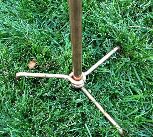 Stanwood Wind Sculpture: Kinetic Copper Triple Spinner - Falling Foliage in Saudi Arabia
