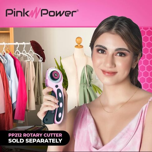 شفرات القطع الدوارة مقاس 45 مم من Pink Power مناسبة لأداة القطع الدوارة للنسيج PP212 - 10 عبوات من الشفرات الدوارة القابلة لإعادة التعبئة، شفرات القطع الدوارة البديلة لخياطة اللحف والخياطة in Kuwait