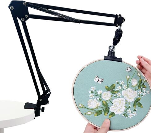 حامل طوق التطريز YUBAIHUI، حامل طوق التطريز المعدني القابل للتعديل 360 درجة، حامل غرز متقاطعة، ملحقات لوازم الغرز المتقاطعة in Kuwait