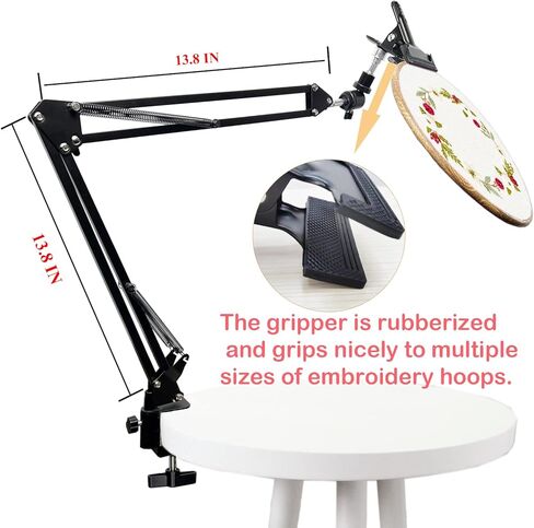 حامل طوق التطريز YUBAIHUI، حامل طوق التطريز المعدني القابل للتعديل 360 درجة، حامل غرز متقاطعة، ملحقات لوازم الغرز المتقاطعة in Kuwait