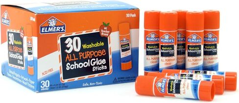 Elmer's All Purpose School Glue Sticks, Washable, 7 Gram (0.24 Ounce) Glue Sticks, 30 Count in Saudi Arabia