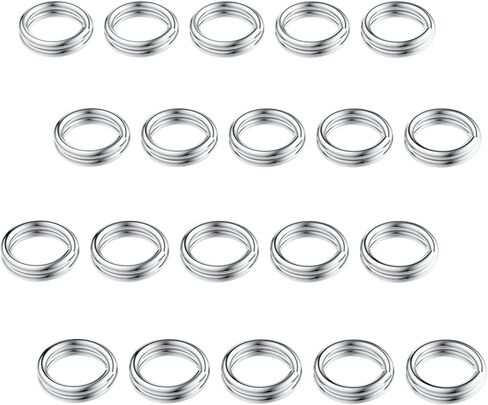 VALYRIA Sterling Silver Split Jump Ring Connector Charm Jewelry Findings,20pcs 5.0mmx0.5mm in Kuwait