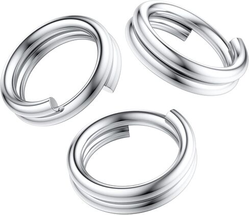 VALYRIA Sterling Silver Split Jump Ring Connector Charm Jewelry Findings,20pcs 5.0mmx0.5mm in Kuwait
