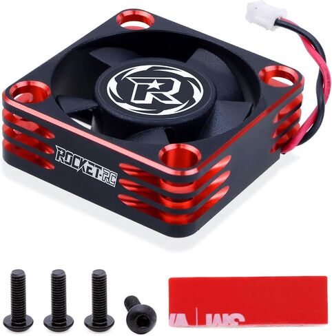 Surpass Hobby 30mm RC Fan 28000RPM RC Cooling Fan Heat Dissipation ESC Cooling Fan for 1/8 1/10 1/12 RC Car Turbo Esc A3 (Silver Black) in Kuwait