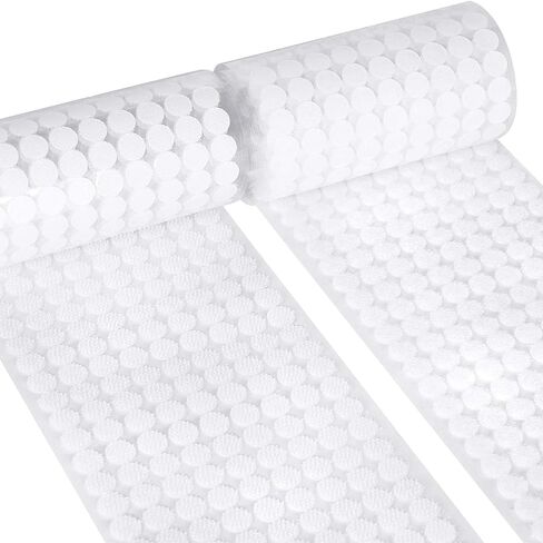 400pcs (200 Pair Sets) 15mm Diameter Sticky Back Hook, Self Adhesive Dots Loop Tapes for DIY Crafts Office Classroom (White) in Kuwait