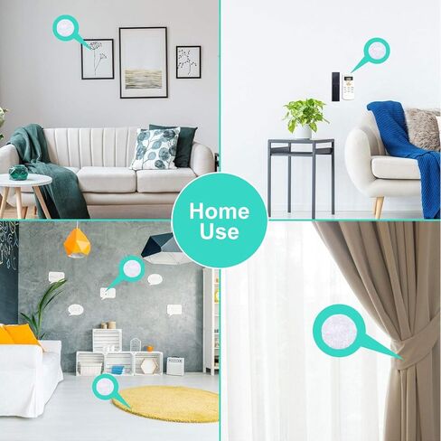 400pcs (200 Pair Sets) 15mm Diameter Sticky Back Hook, Self Adhesive Dots Loop Tapes for DIY Crafts Office Classroom (White) in Kuwait