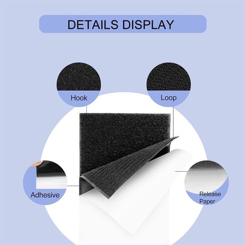 4x6 Inch Hook and Loop Fastener 8 Sets, Heavy Duty Strips with Adhesive, Hook and Loop Tape, Industrial Strength Sticky Back Fastener Mounting Tape, ThxYour in Kuwait