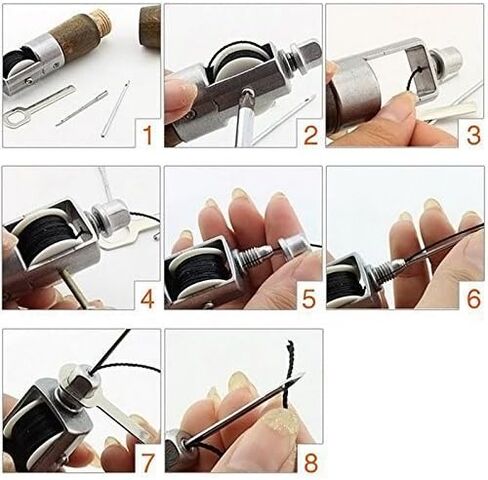 DIY أداة يدوية الصنع قفل مصنع غرزة عدة إصلاح الأحذية قماش جلد إصلاح الخياطة Awl التلقائي الحرفية سوبر نحت الشمع خط اليد الفن اثنين إبرة آلة in Kuwait