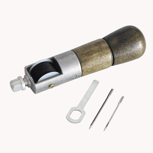 DIY أداة يدوية الصنع قفل مصنع غرزة عدة إصلاح الأحذية قماش جلد إصلاح الخياطة Awl التلقائي الحرفية سوبر نحت الشمع خط اليد الفن اثنين إبرة آلة in Kuwait