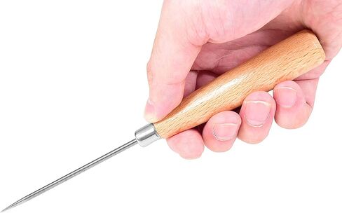 سيكي اليابان الجلود اليابانية خدش المخرز، مقبض الخشب المخرز المجوف، أداة الخياطة الخياطة للجلود DIY اليدوية in Kuwait