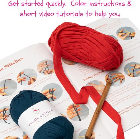 مجموعة تعلم الكروشيه للمبتدئين مع خيوط تي شيرت. ابدأ بسرعة وسهولة. ابتكر 3 تصميمات بنمط بوهو. حقيبة كتف ومحفظة وقواعد أكواب. تعليمات ودروس فيديو للبدء. in Kuwait