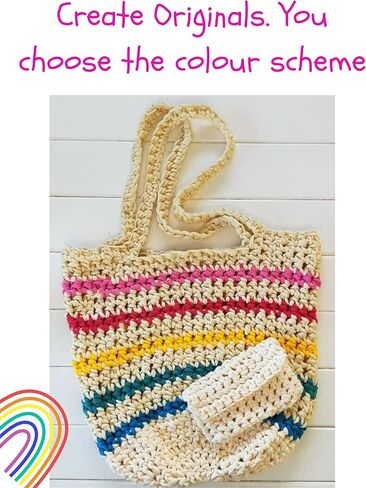 مجموعة تعلم الكروشيه للمبتدئين مع خيوط تي شيرت. ابدأ بسرعة وسهولة. ابتكر 3 تصميمات بنمط بوهو. حقيبة كتف ومحفظة وقواعد أكواب. تعليمات ودروس فيديو للبدء. in Kuwait